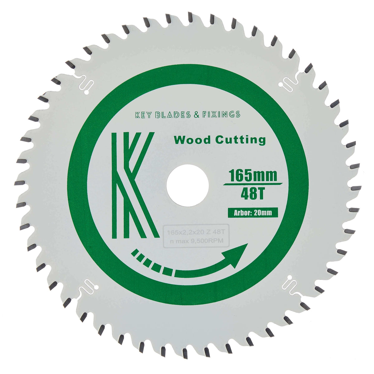 Circular Saw Blades 165mm x 20mm x 2.2mm 48 Tooth Track - 4102