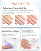 Makartt Pastel Gel Nail Polish Set 15ML: 6 Translucent Colors - color: Cool Girl Mocktail