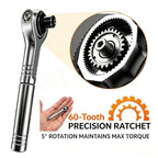 40-in-1 Magnetic Ratcheting Screwdriver Set with 180° Rotating