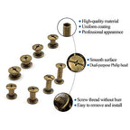 Alloypro 120 Sets Bronze Metal Chicago Binding Screws Assorted Kit Nail Rivet Chicago Button DIY Leather Decoration Bookbinding Round Flat Head Stud Screw(4/5/6/7/8/10/12/15-15pcs) - size: Bronze-4,5,6,7,8,10,12,15