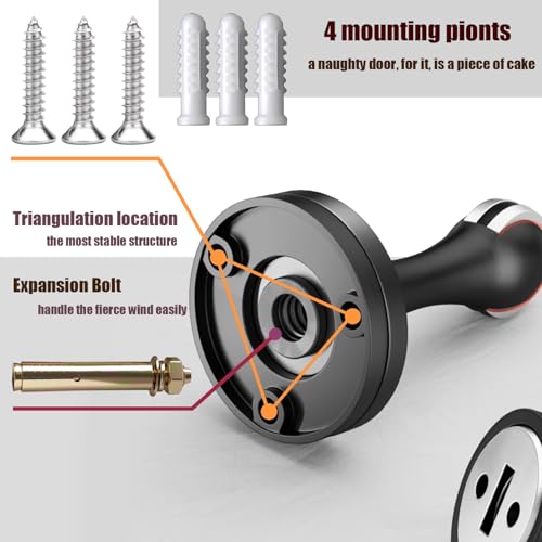 Solid Mental Magnetic Door Stop, Wall Mounted, Oil Rubbed Bronze, 5 PCS - color: 5 PCS Oil Rubbed Bronze