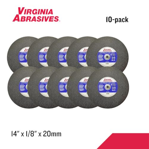 Metal & Steel Cut-Off Wheel, 14"x1/8" x 20mm Fiberglass Reinforced, 10 Pack - style: 14" x 1/8" x20mm