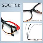 3 Pack Oversized Reading Glasses for Women with Spring Hinge - color: 4 Pack Mix C2*