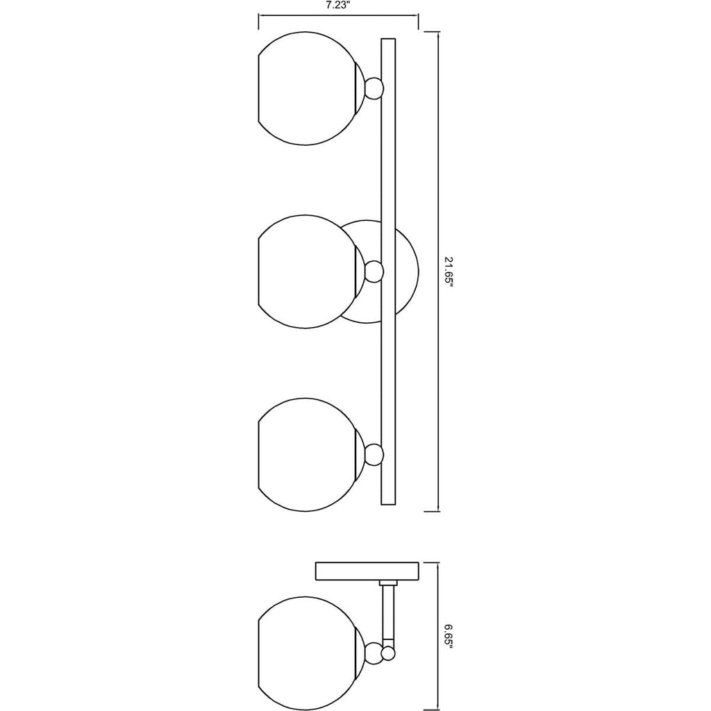 Open Box - Z-Lite 1100-3V-MGLD - Bathroom Fixtures Indoor Lighting