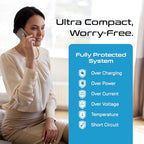 Ceptics 35W Universal Travel Adapter Kit – 2 USA sockets, USB-A, USBC, 1x PD 35W USB-C and USBC Cable, Surge Protected, Plugs for EU, UK, China, AU, Japan - for Laptop, Phone, Camera-ETL Tested - color: Beige