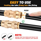 5PCS 1/2" Air Brake Line Fitting, DOT Brass Quick Push to Connect - color: 5PCS-DOT Push-to-Connect, size: 1/2" Od