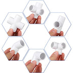 Xuniea 42 Pieces 1 Inch PVC Pipe Fittings Elbow Set Tent Connection Tee Heavy Duty PVC Elbow Fittings for Greenhouse Shed Pipe, Furniture Build and More - size: 1 Inch