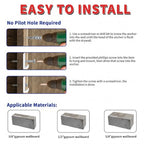 Drywall Anchors and Screws Kit, 200 Pcs Self Drilling Drywall Anchors, 100 Pcs Zinc Sheetrock Anchors and 100 Pcs #8 x 1-1/4" Metal Screws, Heavy Duty Wall Anchors, 75 Lbs Hanging Mounting - size: #8 x 1-1/4"