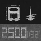 Tile Leveling System Clips 1/32" 2500 Pcs DIY Tiles Leveler Spacers Tile Leveling System for Professional Ceramic Tile and Stone Installation - size: 1.0mm-tile leveling clips