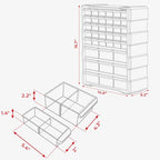 INTERTOOL Small Parts Organizer for Hardware & Screws | 39 Removable Bins with Dividers | Wall Mount or Desktop Craft & Lego Storage Cabinet | 19” x 15” x 6” BX08-4013 - style: 39 Drawers