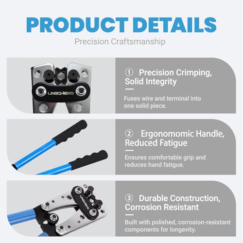 Battery Cable Wire Crimper Tool for AWG 10-1/0 Lug&Terminal