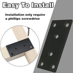 50‑Pack Flat Metal Brackets, 4" 304 Stainless Steel Brackets - size: 50PCS-4''Flat Plates