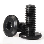 M8 x 12mm 25Pcs Flat Head Hex Socket Cap Screws, 304 Stainless Steel 18-8, Black Zinc Plated, Connection Furniture Bolts, Full Thread - size: M8 x 12mm(25PCS)
