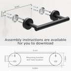 FORIOUS Toilet Paper Holder and Towel Ring Set, Bathroom Accessories Set - color: Matte Black