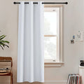 RYB HOME White Curtains for Bedroom Living Room Shared Office Home Theater - color: Greyish White, size: 60"W x 96"L (Pack of 1)