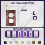 ENERLITES Duplex Receptacle Outlet Metal Wall Plate, 1-Gang Antique Copper - color: Antique Copper, size: Standard Size