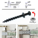 laffeya Picture Mirror Hanging Hardware, Bear Claw Screws, Keyhole Hanger - style: Black long