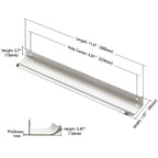 Ravinte Silver Finger Edge Pulls Drawer Edge Pulls 300mm/11.8 inch 6 Pack - size: 8.8" Hole Center,11.8" Overall Length
