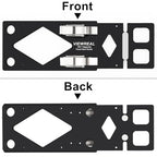 Track Saw Guide Rail Square CNC-Machined Track Saw Square Guide with Edge Support, 90° Right Angle Cutting Tool Compatible with Festool and Makita Compact Parallel Guide System Accessory - color: Black
