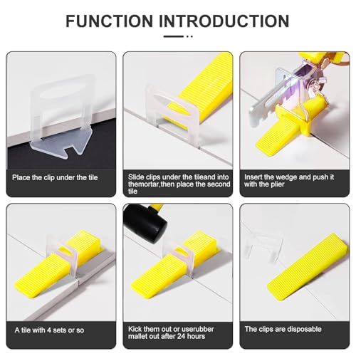 Tile Leveling System Clips 1/32" 2500 Pcs DIY Tiles Leveler Spacers Tile Leveling System for Professional Ceramic Tile and Stone Installation - size: 1.0mm-tile leveling clips