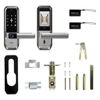 UMIKSMART WiFi Smart Door Lock with Camera, Fingerprint Keypad, App Control - color: Nickel