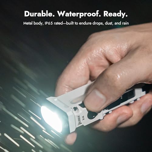 WUBEN X4 Flashlight Rechargeable,Compact EDC Light with RGB Lighting - color: Gray