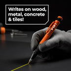 THORVALD 2 Carpenter Pencils Set for Construction - Incl. 38 Leads + Sharpener + Finger Grip - Solid Mechanical Pencils with Fine Point/Best Marking tools Construction/Carpenters/Scriber