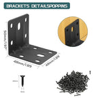 Alise 30 Pack Black 2x2in L Brackets Heavy Duty Metal for Wood Furniture - color: Matte Black, size: (30P) 2X2 inch
