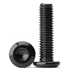M6 x 45mm Flat Head Hex Socket Cap Screws Furniture Bolts, Stainless Steel 18-8 (304), Black Oxide, Countersunk Connector Screw, Full Thread, 20 PCS (with Hex Spanner) - size: M6 x 45mm