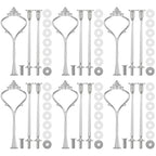 Patelai 6 Sets 3 Tiered Tray Hardware Kit,Simple,Silver - color: Silver, size: Simple
