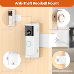 No-Drill Doorbell Mount with Rain Cover, Anti-Theft Door Bracket - style: 2026 battery doorbell 2nd White