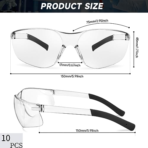 Salfboy 100 Pack Safety Glasses Bulk, Scratch Resistant Protective Eyewear - color: 118-50grey+50clear
