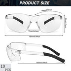 Salfboy 100 Pack Safety Glasses Bulk, Scratch Resistant Protective Eyewear - color: 118-50grey+50clear