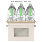 Univivi Collapsible Stackable Storage Bins with Lids, 4 Pack, Beige - color: Beige