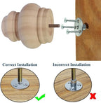 4 Inch Wooden Bun Feet Sofa Replacement Parts Round Furniture Legs Unfinished Sofa Couch Chair Ottoman Replacement Legs Solid Wood Cabinet Legs Set of 4 (4 inch Unfinished) - size: 4 inch Unfinished