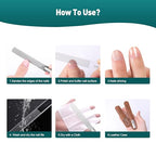 Glass & Stainless Steel Nail File, for Natural Nails, Leather Case