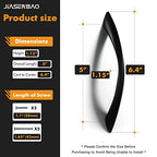 Black Cabinet Pulls 5 Inch Arch Twisted Matte Black Handles Drawer Kitchen Cupboard Bathroom Dresser Cabinet Hardware Zinc Alloy 10 Pack - color: Black, size: 5 Inch Hole Centers