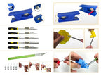 3D Printer Tool Kit Essential with Cutter,Caliper, Scraper, Drill & Deburring Tool for Removing, Smoothing, Finishing and Drilling (132 3D Printing Tool Kits)