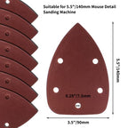 Mouse Detail Sander Sandpaper, 240 Grit, 25 Pcs - size: 240 Grit - 25 Pcs