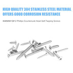 DYWISHKEY 546-Piece Assorted Screws Kit, #4-#10 Self-Tapping Wood Screws - size: #4#6#8#10#12