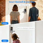 UMIKSMART WiFi Smart Door Lock with Camera, Fingerprint Keypad, App Control - color: Nickel