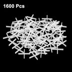 uxcell 1600Pcs Tile Spacers, 1mm 1/32" Cross Shape Wall Floor Tile Spacer Tiling Tools for Ceramic Tile Installation, White - size: 1mm