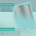 Silicone Dough Scraper with Metal Core Flexible Bowl Scraper Bread Baking - color: Mint Green