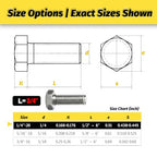 30 Sets 1/4-20x3/4 Bolt and Nut Set, Flat & Lock Washers Included,120PCS - size: 1/4x3/4"-30sets