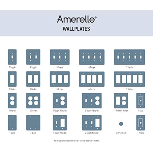 AmerTac 4040TTTDW Wall Plate, white - color: Distressed White, size: 3 Toggle
