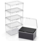 Jetec 6 Pieces Small Clear Plastic Storage Box, 4.3 x 3 x 2.2 Inch - size: 4.3 x 3 x 2.2 Inch