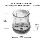 Slipstick GorillaFelt Chair Leg Floor Protectors for Hardwood Floors, Clear Sleeve Felt Pads for Furniture That Stay On, Fits Round & Square Legs, Includes 8 Premium Transparent Chair Socks, CB182 - size: 5/8 Inch - 7/8 Inch Sleeve 8 Pack