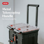 Keter Stack N Rolling Tool Box Modular Storage System 4 Piece - color: Black/Red, size: 4PC System