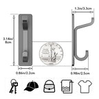 pickpiff 13LB Strong Stick-on Hooks for Coat & Towel, Grey 4 Pack - color: Gray, size: 4 Pack