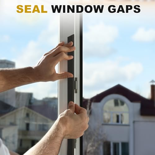 uxcell Weather Stripping Door Seal, 1" x 9/16" x 6.5 Ft Adhesive Foam Tape Seal Soundproof Insulation Strips for Door Frame Window Gaps (1 Roll, 6.5 Feet) - size: 1" x 9/16" (6.5 Ft)